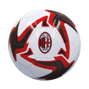 Piłka nożna AC Milan biało-czarno-czerwona 134489 - rozmiar