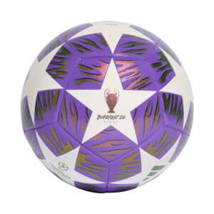 Piłka nożna adidas UCL 25/26 Final Training fioletowo-biała JX9089 - rozmiar 4