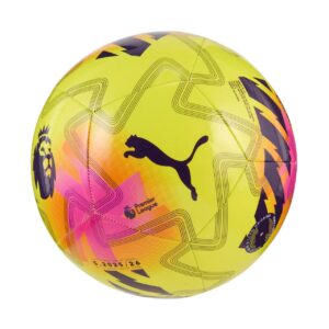 Piłka nożna Puma Orbita Play Premier League Lights żółto-różowa 84718 01 - rozmiar 4